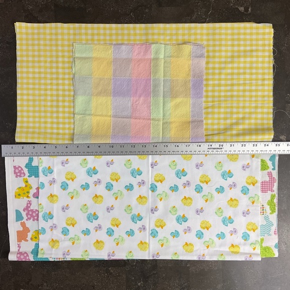 Small craft sewing fabric pack bunny rubber duck gingham & checkered prints - Picture 6 of 6
